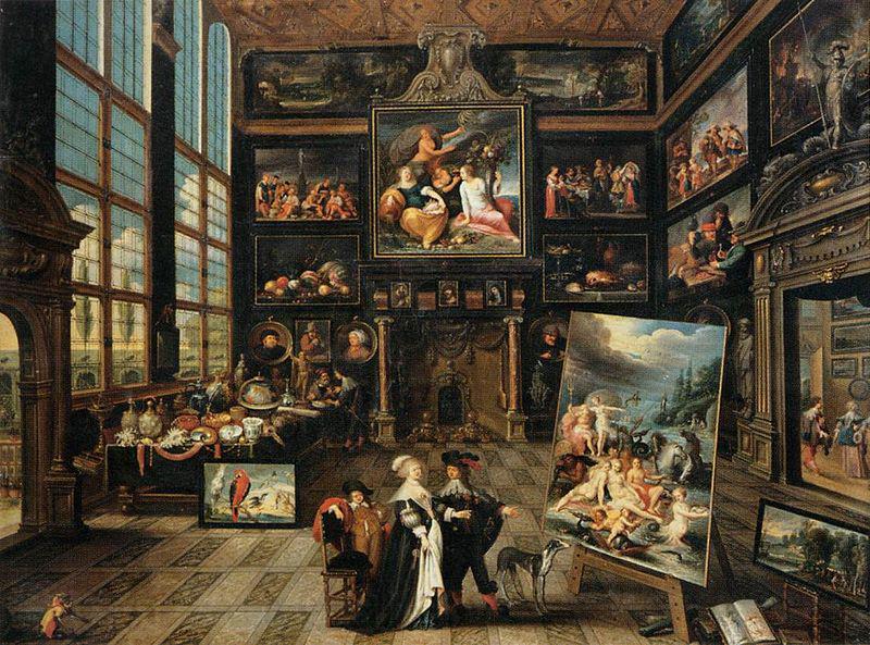 Cornelis de Baellieur Interior of a Collectors Gallery of Paintings and Objets d'Art